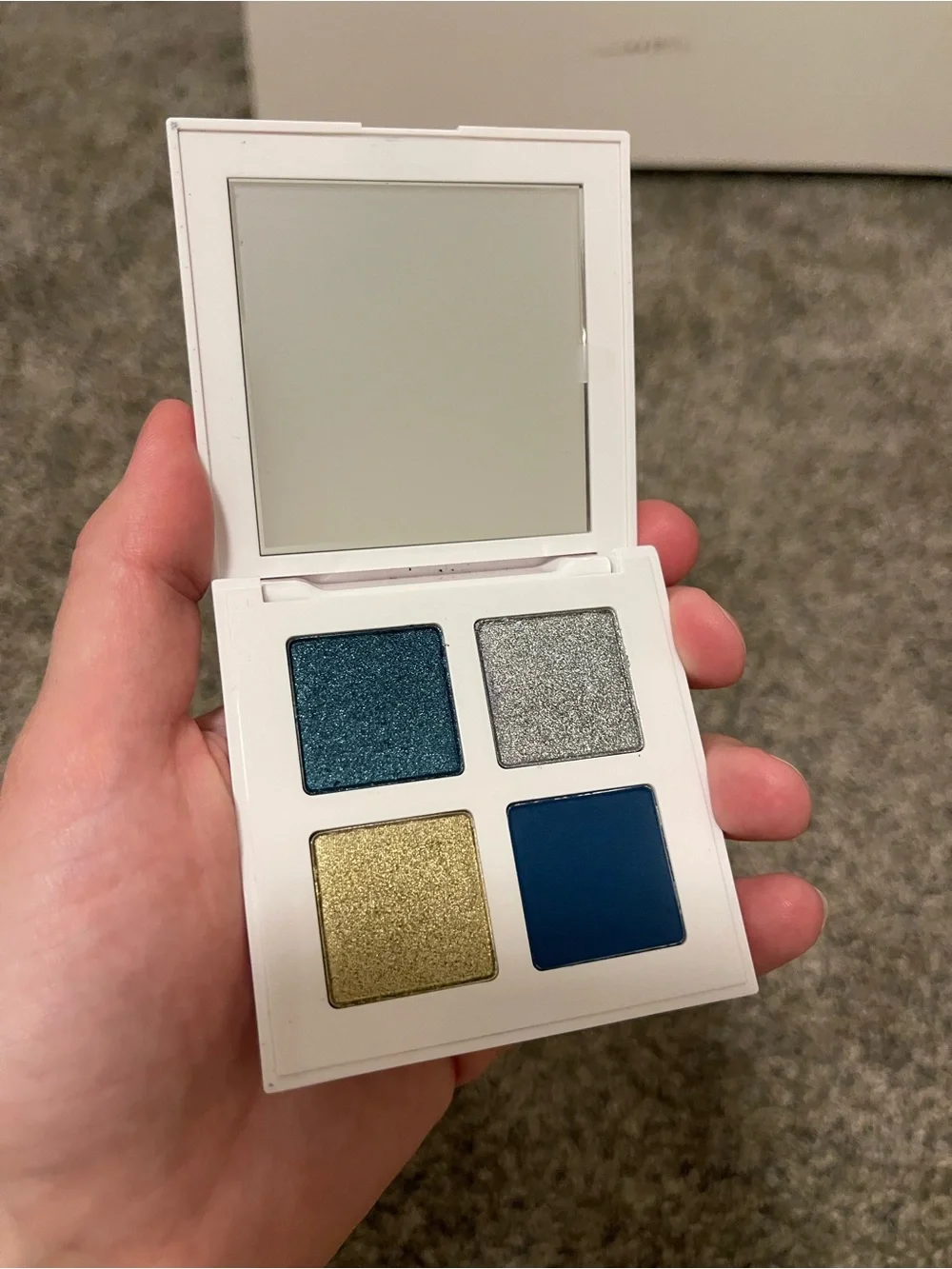 Makeup By Mario Quad Eyeshadow - Teal, Silver, Gold, Navy